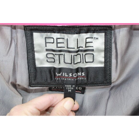 Pelle Studio Black Soft Leather Full Zipper Jacket Zip Size M - Picture 7 of 11